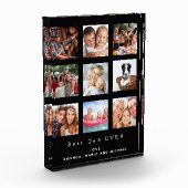 Collage van de beste vader zwarte fotofamilie fotoblokken (Links)