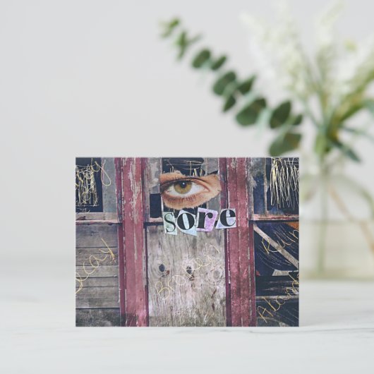 collage van de eyesore briefkaart (Staand voorkant)