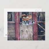 collage van de eyesore briefkaart (Voorkant / Achterkant)