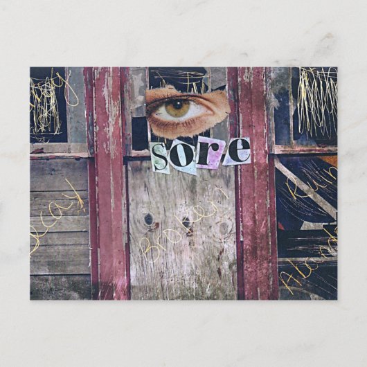 collage van de eyesore briefkaart (Voorkant)