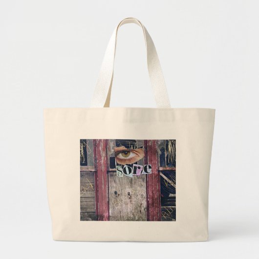 collage van de eyesore grote tote bag (Voorkant)