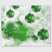 Collage van de groene sneeuwvlokken kerstballen cadeaupapier (Vlak)