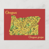 Collage van de Oregon State Flower Map Briefkaart (Voorkant)