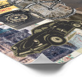 Collage van eclectische  artikelen poster (Hoek)