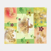 collage van foto's van cute eenden fleece deken (Voorkant (Horizontaal))