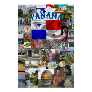 Collage van foto's van Panama Perfect Poster