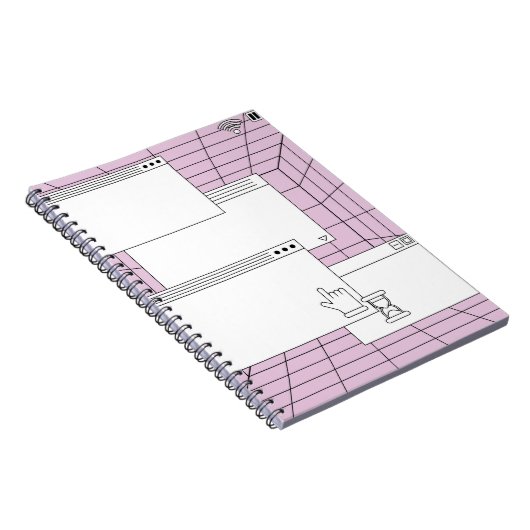 Collage van gebruikersinterfaceelementen. Cyberpun Notitieboek (Rechterzijde)