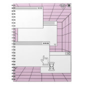 Collage van gebruikersinterfaceelementen. Cyberpun Notitieboek (Voorkant)