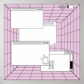 Collage van gebruikersinterfaceelementen. Cyberpun Poster (Voorkant)