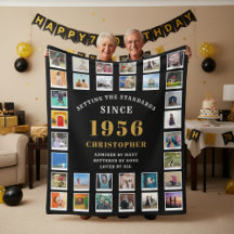 Collage van gezinsherinneringen voor 70e verjaarda