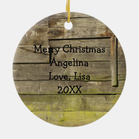 Collage van Hand Drawn Funny Chickens Keramisch Ornament (Achterkant)