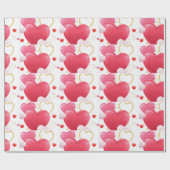 Collage van harten cadeaupapier (Vlak)