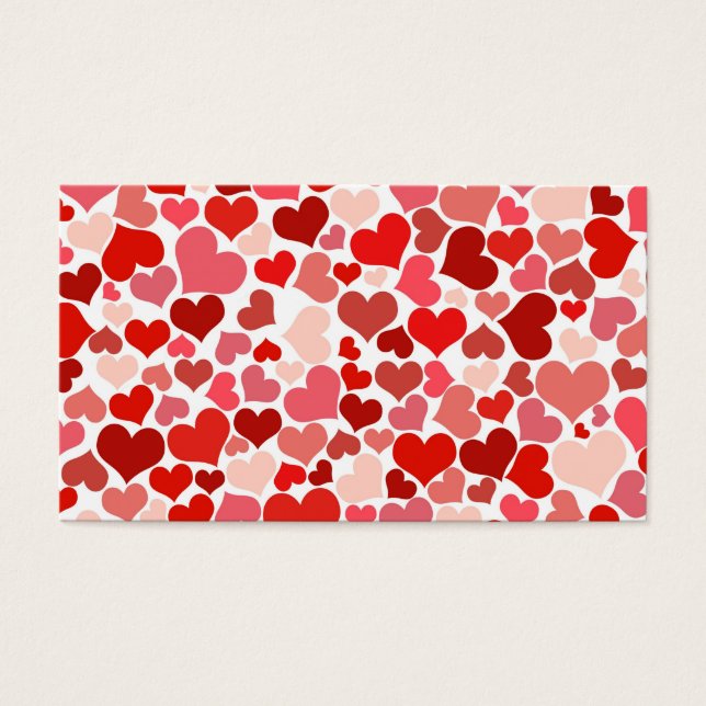 Collage van harten visitekaartjes (Voorkant)