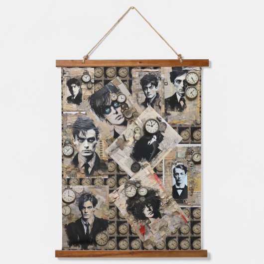collage van  heren hangend wandkleed (Voorkant)