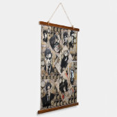 collage van  heren hangend wandkleed (Gebogen)