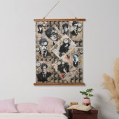 collage van  heren hangend wandkleed (Slaapkamer)