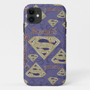 Collage van het Logo van Supergirl de Fancy iPhone 11 Hoesje