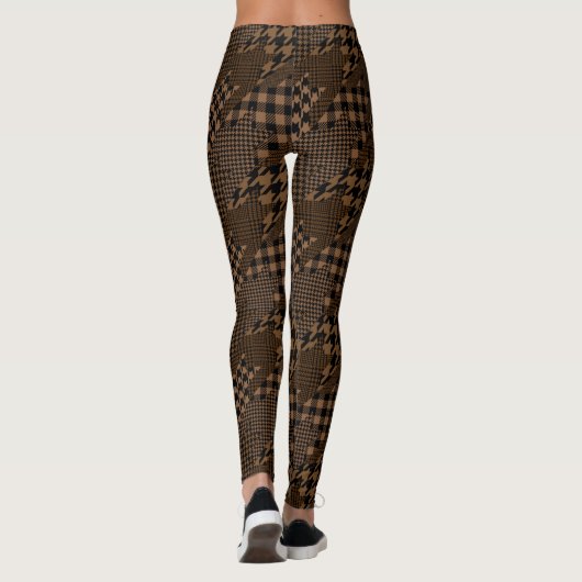 Collage van het patroonpatroonpatroon van Brown Ho Leggings (Achterkant)