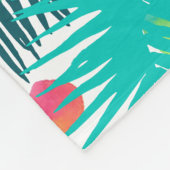 Collage van het tropische blad fleece deken (Hoek)