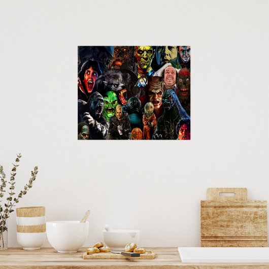 Collage van horror Deel 2 Poster (Keuken)