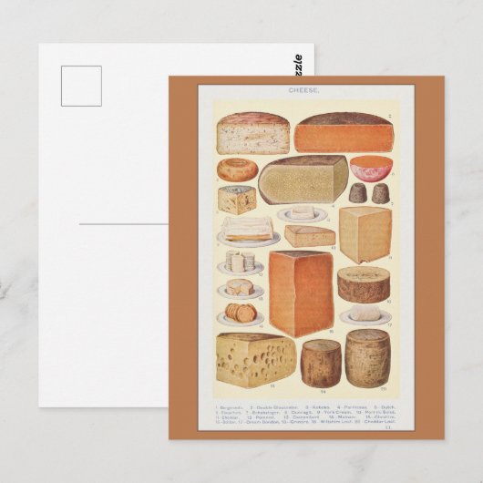  Collage van huishoudkaas, Beeton, 1923 Briefkaart (Voorkant / Achterkant)