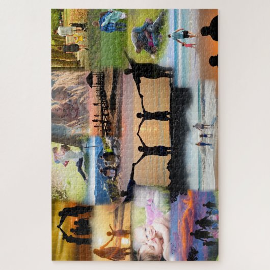 Collage van je familiefoto's legpuzzel (Verticaal)
