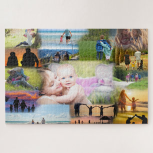 Collage van je familiefoto's legpuzzel