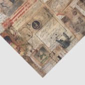 Collage van Junk Journal Decoupage-documenten Tissuepapier (Detail)