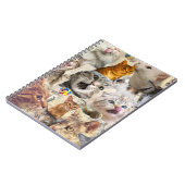 Collage van katten en speelgoed notitieboek (Linkerzijde)