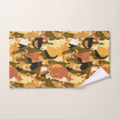 Collage van katten in bruin, bruin en roest bad handdoek (Handdoek)