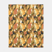 Collage van katten in bruin, bruin en roest fleece deken (Voorkant)