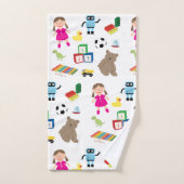 Collage van Kinder speelgoed Bad Handdoek (Handdoek)
