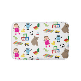 Collage van Kinder speelgoed Badmat