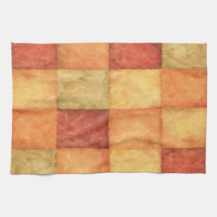 Collage van kleuren M Theedoek