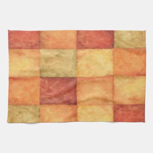 Collage van kleuren M Theedoek (Horizontaal)