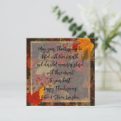 Collage van Kleurrijke Herfst Bladeren Thanksgivin Feestdagenkaart (Staand voorkant)