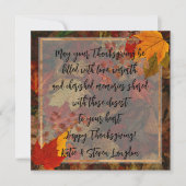 Collage van Kleurrijke Herfst Bladeren Thanksgivin Feestdagenkaart (Voorkant)