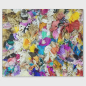 collage van kleurrijke stoffen cadeaupapier (Vlak)