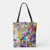 collage van kleurrijke stoffen tote bag (Achterkant)
