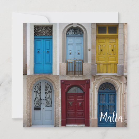 Collage van kleurrijke voordeuren (Voorkant)