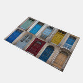 Collage van kleurrijke voordeuren deurmat (Schuin)