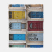 Collage van kleurrijke voordeuren fleece deken (Voorkant)