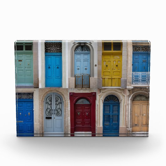 Collage van kleurrijke voordeuren fotoblokken (Voorkant)