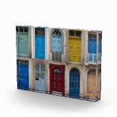 Collage van kleurrijke voordeuren fotoblokken (Rechts)