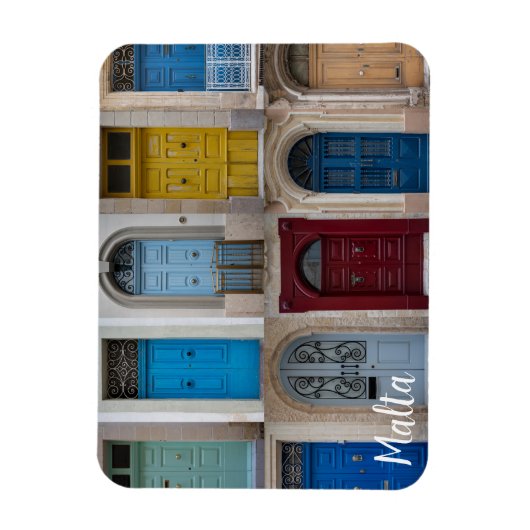 Collage van kleurrijke voordeuren magneet (Verticaal)