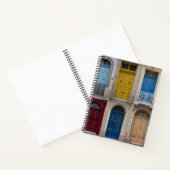 Collage van kleurrijke voordeuren notitieboek (Binnen)