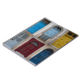 Collage van kleurrijke voordeuren notitieboek (Linkerzijde)