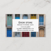 Collage van kleurrijke voordeuren visitekaartje (Achterkant)