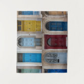 Collage van kleurrijke voordeuren wandkleed (Voorkant)