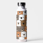 Collage van leuke beren gezichten waterfles (Links)